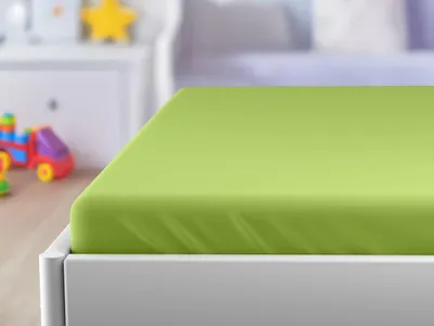 Produktbild von Kinderbettlaken Jersey 60 x 120 cm, grün