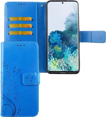 Produktbild von Samsung Galaxy S20 Handy Hülle Schutz-Tasche Cover Flip-Case Kartenfach Blau