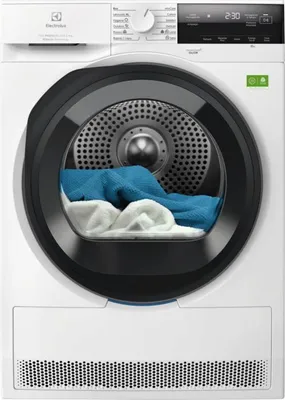 Image de Electrolux EW9H39A, debout, remplissage frontal, pompe à chaleur, blanc, pivotant, droit