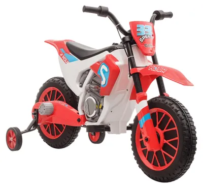 Obrázok produktu pre HOMCOM Elektrická motorku Detská motorku Elektrické vozidlo Detské vozidlo Červená+Biela