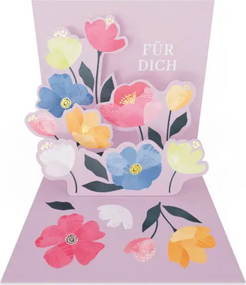 Produktbild von Glückwunschkarte Mini Pop-Up Karte Happy Birthday to you, 9 x 9 cm