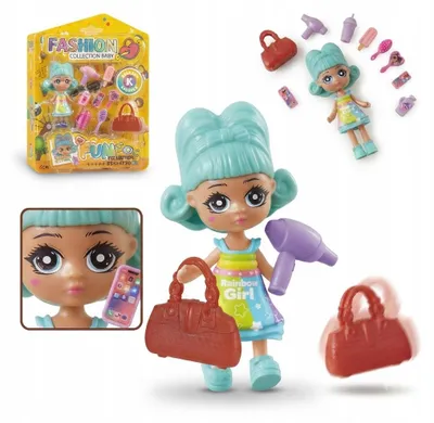 Produktbild von ViralPals Mini-Puppe 9cm Sammlerfigur Mädchen Spielset mit Zubehör Tolles Geschenk