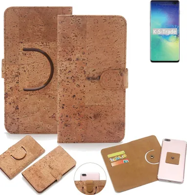 Produktbild von K-S-Trade Handy Hülle Schutz Hülle kompatibel mit Samsung Galaxy S10+ SD855 Handyhülle Schutzhülle Korkhülle Kork-Hülle 1x