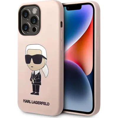 Produktbild von Fall Karl Lagerfeld Silikon Ikonik Na Iphone 14 Pro Max - Różowe