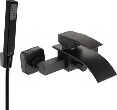 Image de Aries R77 mélangeur de bain avec accessoires, noir (74483R77-70)