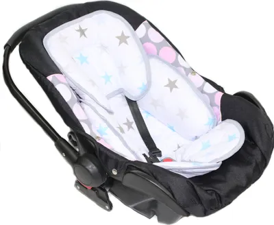 Produktbild von Sitzverkleinerer Baumwolle Kind für Auto Kindersitz Baby Schale Einsatz Einlage- 11 - Star Blau