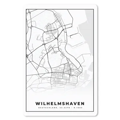 Produktbild von MuchoWow® Mauspad Mousepad Wilhemshaven - Karte - Stadtplan 18x27 cm - Mousepads - Maus Mat - Pad - Mausunterlage
