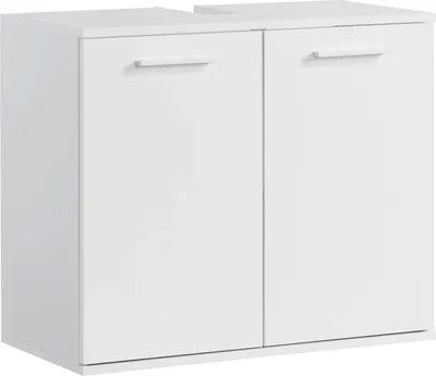 Produktbild von mokebo® Waschbeckenunterschrank in Weiß 'Der Waschbär', Waschtischunterschrank oder Unterschrank fürs Waschbecken im Badezimmer, auch als Badezimmerschrank o. Badschrank 60x70x34 (HxBxT)