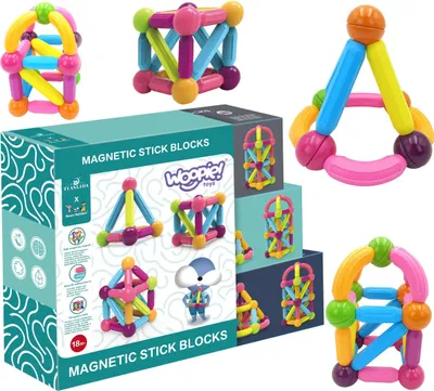 Obrázok produktu pre WOOPIE Magnetické stavebnice na učenie Veľké hrubé 28 ks.