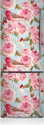Produktbild von Dekoration Kühlschrank Aufkleber Magnete Küche Kühlschrankmagnete 60x205 cm - Rosen Englisch.