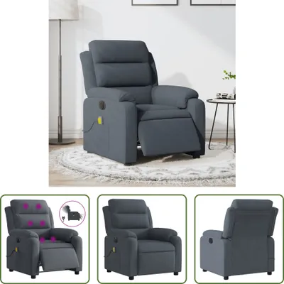Immagine prodotto di The Living Store Sedia massaggiante elettrica in velluto grigio scuro