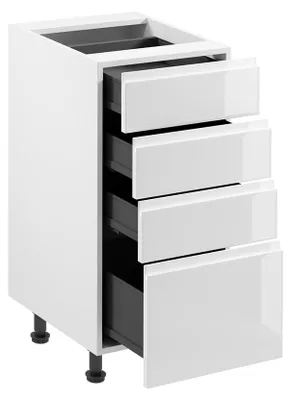 Produktbild von Küchenschubladenschrank Unterschrank 4 Schubladen Küchenschrank Weiß