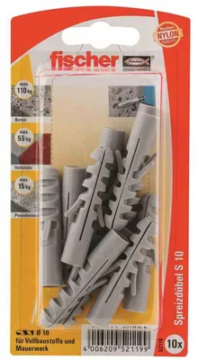 Zdjęcie produktu dla Fischer 52119, Kotwa rozprężna, Cegła, Beton, Nylon, 1 cm, 50 mm, 1 cm