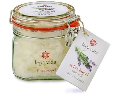 Obrázok produktu pre Piranske Soline, kúpeľová soľ s levandulou, 450 g