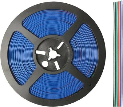 Obrázek produktu pro 10m čtyřžilový kabel pro RGB LED pásky – kompatibilní s typy 3528 a 5050