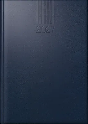 Produktbild von rido/idé 7028903387 Buchkalender Mod. ROMA 1 2027 A5, Kunststoff, dunkelblau