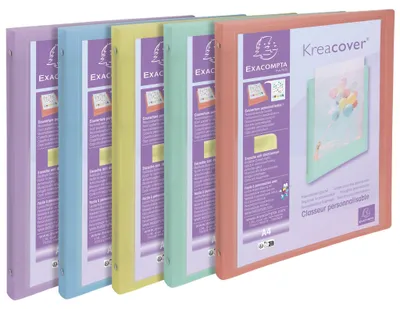 Produktbild von Exacompta flexibles Ringbuch A4 4 Ringe zufällige Farbe