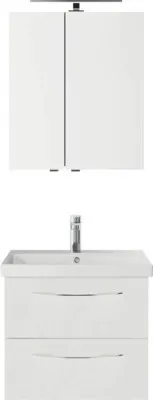 Produktbild von Pelipal Badmöbel-Set Serie 4035 BxHxT 60 x 200 x 45 cm Frontfarbe weiß Badmöbel-Set mit Keramik-Waschtisch weiß, Waschti