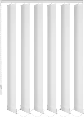 Produktbild von Lamellenvorhang Schiebevorhang fertiges Komplettsystem (weiss, 250x250 cm)