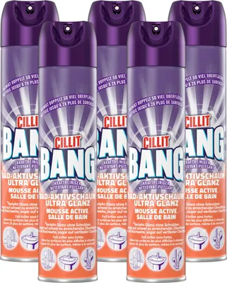 Produktbild von Cillit Bang ULTRA GLANZ Aktivschaum-Reiniger 600 ml | Bad & Kalkfrei (5er Pack)