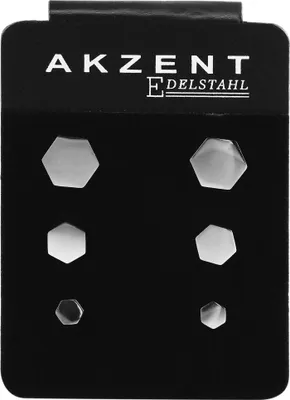 Produktbild von Akzent Edelstahl Ohrstecker, silberfarbig