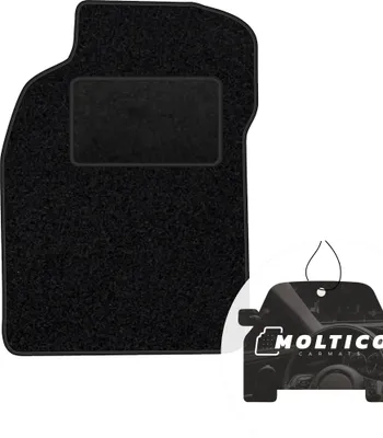 Produktbild von moto-MOLTICO Fahrer Fußmatte Auto Velours Fahrerseite Autoteppiche Schwarz Fahrermatte 1-teilig passend für Nissan Sunny 1990-1995