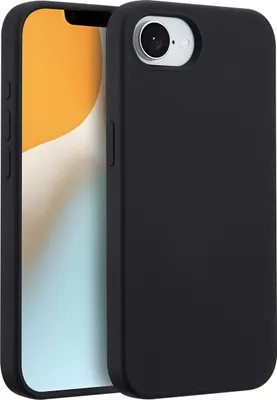 Image de Coque arrière en silicone liquide Accezz avec MagSafe pour Apple iPhone 17e / 16e - Noir
