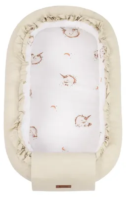 Produktbild von SENSILLO - Babynest - Nestchen Baby aus Baumwolle - 80x45cm, Einhornbeige