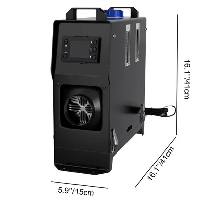 Image de JOIEYOU Chauffages de jardin 8000 W Boîtier en aluminium Chauffage au diesel avec filtre à air, poignée de transport et réservoir de 5 l, chauffage au diesel avec ventilateur pour atelier/jardin/camping (noir)