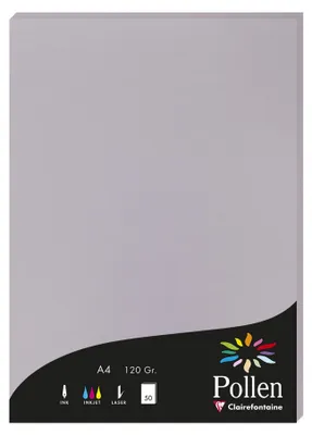 Image de Clairefontaine Pollen Papier DIN A4 120g Koalagrau 50 Blatt