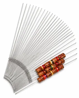 Produktbild von BAYLI 100 x Edelstahl Grillspieße | kleine Schaschlikspieße | 33cm Schampura Rostfrei | Fleischspieße für Lagerfeuer | Schaschlikgrill | BBQ Grillen | Kebab Grillzubehör für Mangal