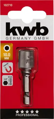 Zdjęcie produktu dla kwb 102710, Końcówka sześciokątna, 25,4 / 4 mm (1 / 4"), Stal, 110 mm