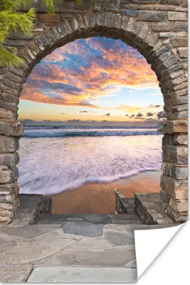 Produktbild von MuchoWow® Poster Abend - Meer - Strand - Aussicht 20x30 cm - Papierdruck