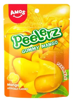 Produktbild von Amos Peelerz Mango Gummy tropisches weiches Mini Fruchtgummi 65g