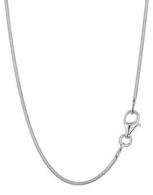 Produktbild von 60cm elegante Schlangenkette rund 925 Silber 1mm breite Halskette Silberkette