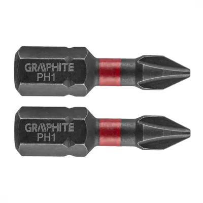 Obrázek produktu pro GRAPHITE Rázové bity PH1 x 25 mm, 2 ks.