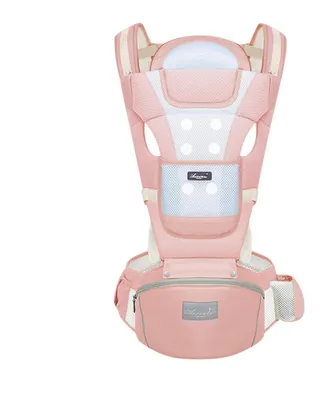 Immagine prodotto di Marsupio multifunzionale e traspirante con seduta a fascia, supporto lombare e poggiatesta, per bambini da 0 a 36 mesi: neonati e bambini piccoli, ergonomico e comodo