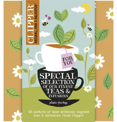 Imagen del producto de Clipper Special Selection tés e infusiones, paquete de 45, 86 g – mezclas de té orgánico