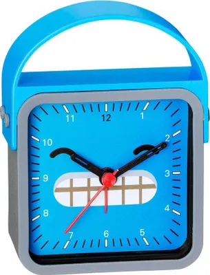 Produktbild von Analoger Wecker Kinderwecker blau-grau mit schleichende Sekunde