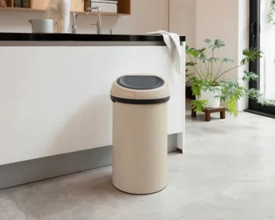 Produktbild von Brabantia Touch Bin, 60 l, Rund, Beige, Manuell, Belgien, 40 cm