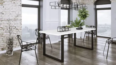 Produktbild von Esstisch IMPERIAL Tisch Metallbeine 185x90 Weiß