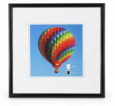 Produktbild von Bilderrahmen mit Klarglas quadratisch fotorahmen Kunststoff Posterrahmen Vintage Collage Picture Frame New Lifestyle - Farbe: Schwarz | Format: 20x20