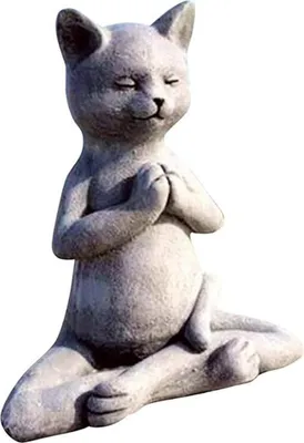 Produktbild von Zen Meditierendes Katzen- und Hundebuddha-Standbild - Gebetshaltung Heimgedenkdekoration