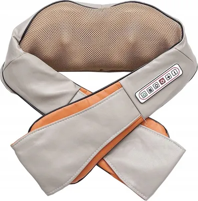 Immagine prodotto di OMNA | Coperchio per dispositivo di massaggio 3D Shiatsu - Beige-Arancione - Ideale per collo, spalle e schiena - Confortevole