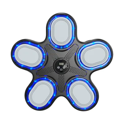 Produktbild von 2025 Musik-Boxmaschine mit Boxhandschuhen, smarte Bluetooth-Boxmaschine mit LED, wandmontiert, für Kinder, Fitness-Spielmaschine - Schwarz.