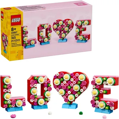 Produktbild von LEGO Iconic LOVE – 4 Buchstaben, Bausatz, 8 Jahr(e), Kunststoff, 345 Stück(e), 331 g