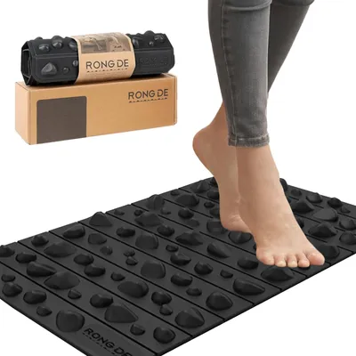 Image de Tapis de massage pour les pieds avec réflexologie et acupression, idéal pour le bureau et la cuisine, favorise la circulation sanguine
