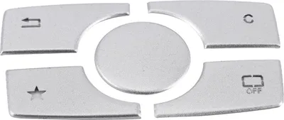 Image de Autocollant de bouton multimédia,Garniture de bouton multimédia,Couvercle multimédia,Décoration de bouton automobile,Garniture de bouton en alliage d'aluminium,Décoration d'intérieur de voiture