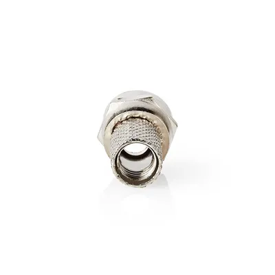 Immagine prodotto di Connettore F | Dritto | Maschio | Nichelato | 75 Ohm | Twist-On | Diametro ingresso cavo: 7,4 mm | Lega di zinco | Argento | 25 pz. | Sacchetto di plastica