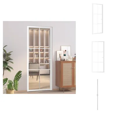 Produktbild von vidaXL Innentür 83x201,5 cm Weiß ESG-Glas und Aluminium - Haustüren